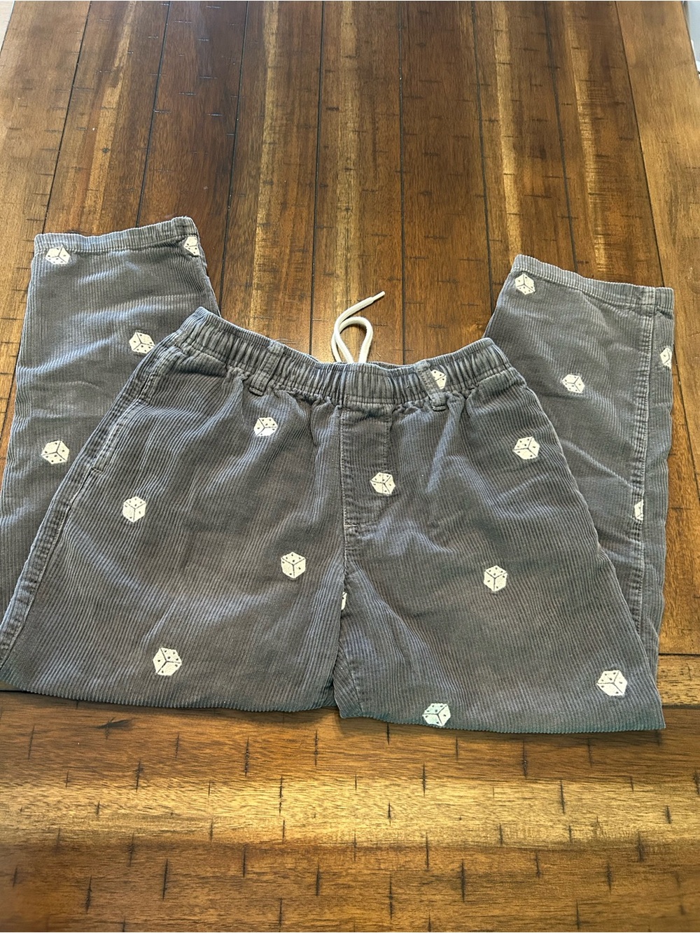 Urban Outfitters Men’s Gray Corduroy Dice Print Baggy Skater Pants Y2K Size S